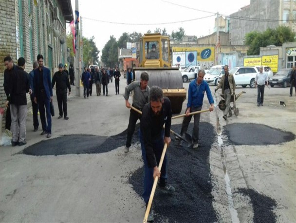 خیابانی که یک ساعته آسفالت شد!
