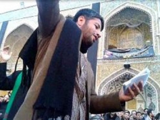 مداحی شنیدنی کربلایی احسان شیخی در نجف اشرف + فیلم