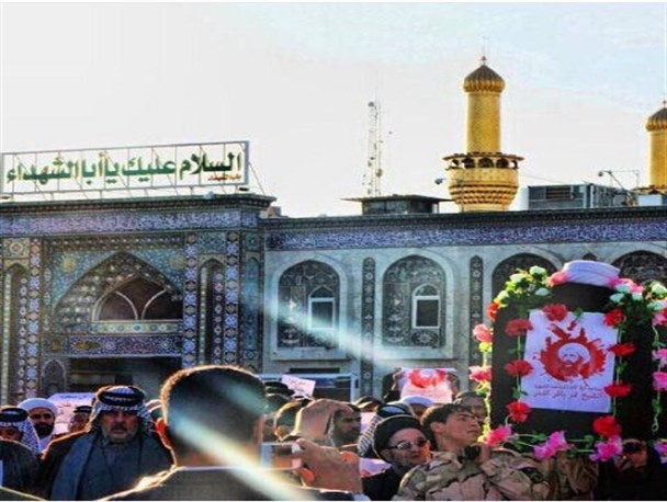 تشییع نمادین شیخ نمر در حرم امام حسین(ع)+تصاویر