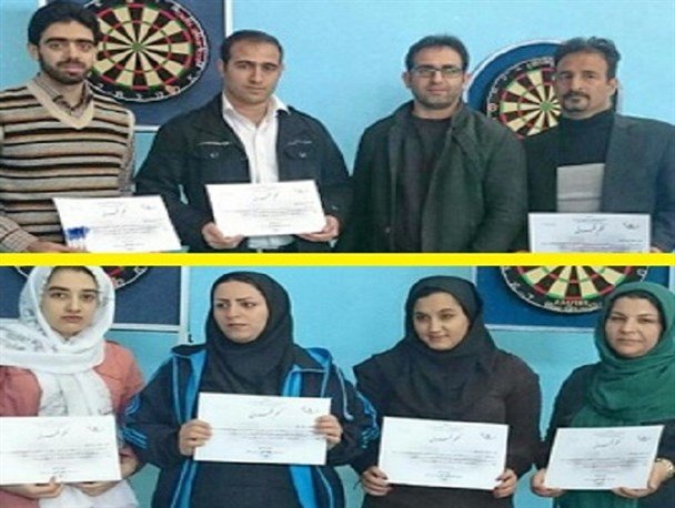 نفرات برتر دارت آقایان و بانوان لرستان مشخص شدند