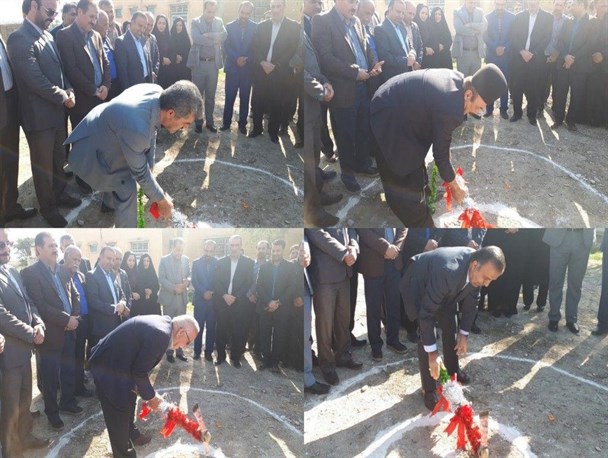 کلنگ احداث یک مدرسه ۹ کلاسه در شهر لالی به زمین زده شد + تصاویر