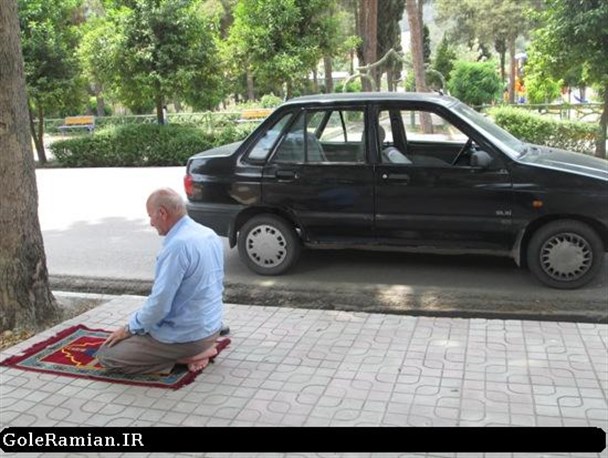 عکس خبری/ لبیک به موقع راننده به ندای الله