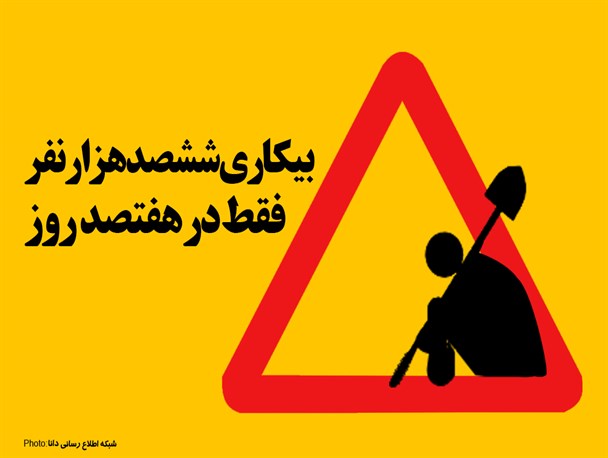 پوستر/بیکاری ششصد هزار نفر فقط در هفتصد روز!