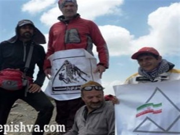 فتح قله ۴۲۵۰ متری سیالان توسط کوهنوردان پیشوایی + تصاویر