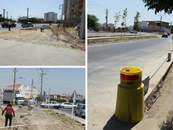 عملیات اجرایی احداث میدان انتظام در تقاطع خیابان دانشگاه آزاد و بلوار نیایش آغاز شد