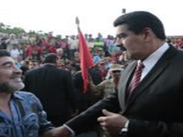 مارادونا به یاری ونزوئلا در برابر امپریالیسم آمد