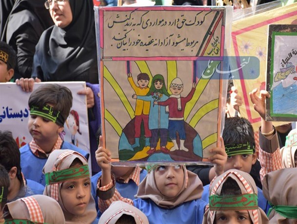 گردهمایی و عزاداری مهدهای کودک بهزیستی شهرستان لنجان + تصاویر