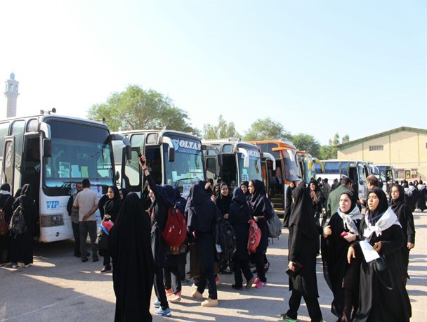 اعزام ۷۰۰دانش آموز دختر ماهشهری به شلمچه و هویزه
