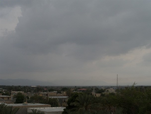 آسمان بارانی شهر منوجان/تصاویر