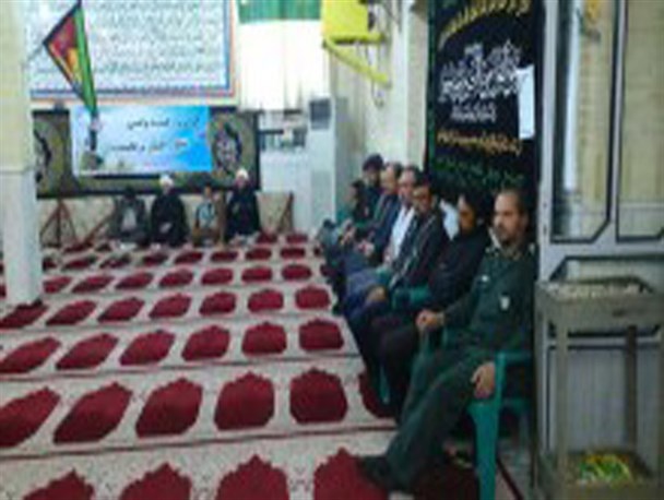 مراسم بزرگداشت بسیجی شهید که بدون حضور مسئولین برگزار شد