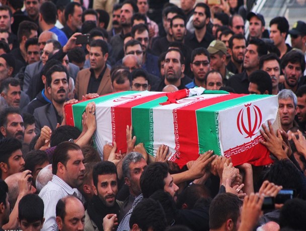 پیکر ۲ شهید مدافع حرم در حرم رضوی تشییع شد