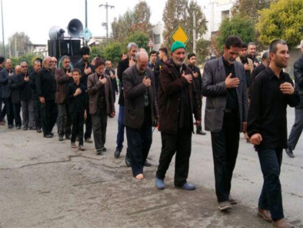 گزارش تصویری از دسته روی روز اربعین در آزادشهر