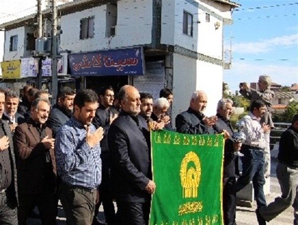 مراسم دسته‌روی خادمیاران رضوی در شهرستان نور