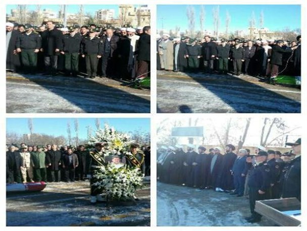 مراسم خاکسپاری پیکر رئیس حفاظت نیروی انتظامی استان اردبیل+تصاویر