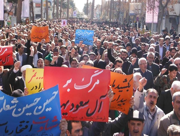 فریاد مرگ بر آل سعود در تربت حیدریه طنین انداز شد+تصاویر