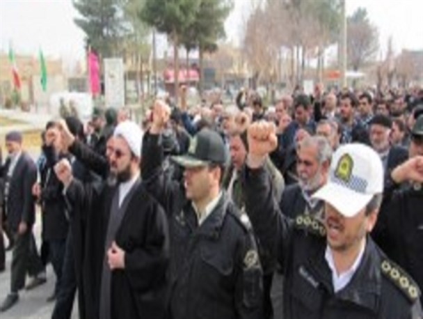 راهپیمایی محکومیت شهادت آیت الله نمر در دولت آباد برگزار شد/تصاویر