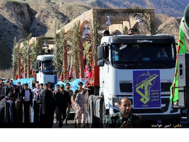 ورود کاروان ۹۸ شهید تازه تفحص شده به باغملک + تصاویر