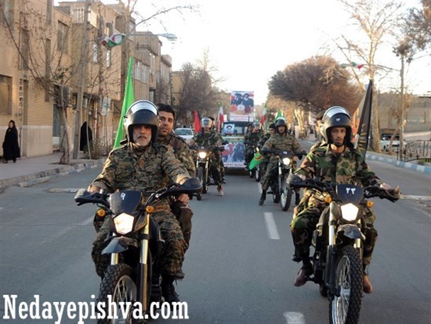 رژه موتوری بسیجیان پیشوا برگزار شد + تصاویر