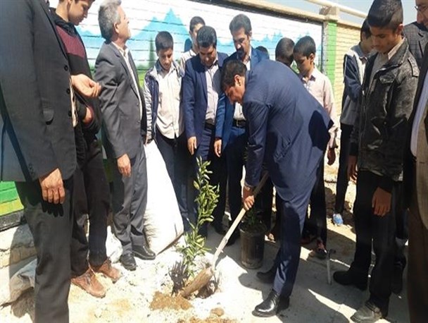 کاشت درخت به مناسبت هفته درختکاری در دهدشت+تصاویر
