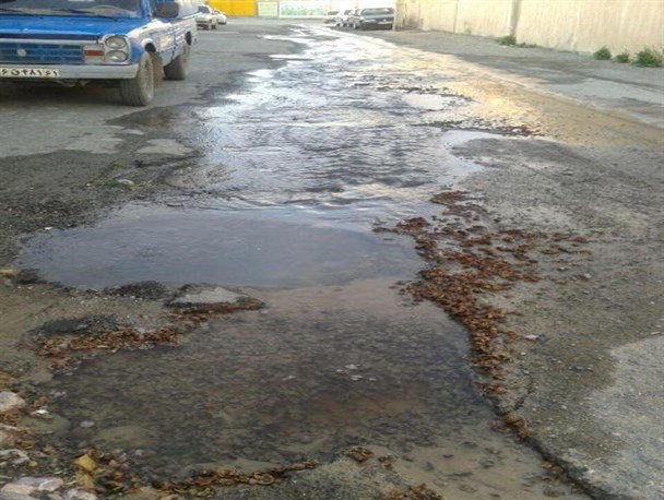 هدر رفت آب شرب کامیاران در سایه بی توجهی مسئولان