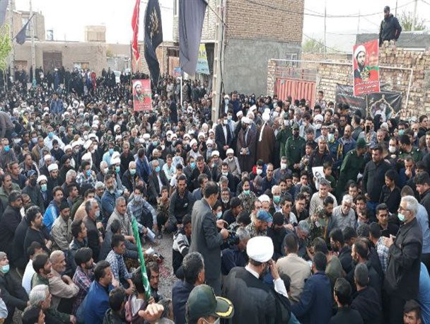 تشییع پیکر دومین شهید رمضان؛ روحانی مجاهد و انقلابی حجت‌الاسلام دارابی در تربت‌جام