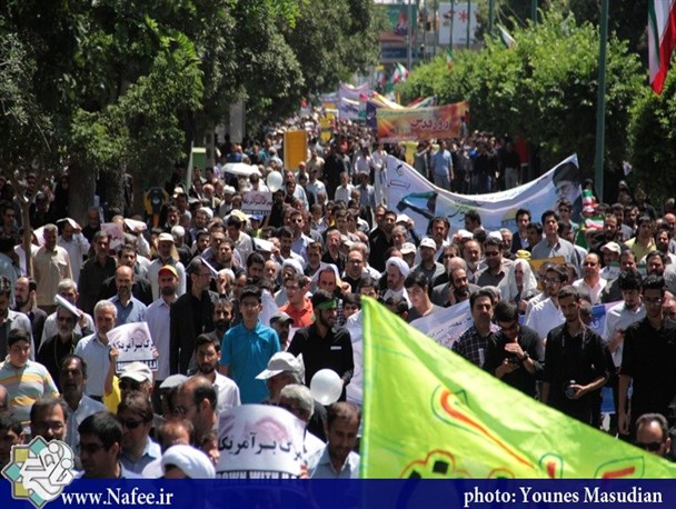 حضور گسترده مردم همدان در راهپیمایی روز قدس