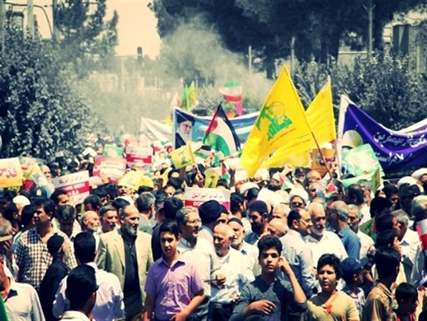سیل خروشان مردم برخوار در روز جهانی قدس حماسه آفرید / تصاویر