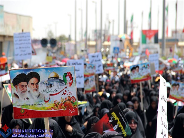 حضور گسترده قمی ها در راهپیمایی روز قدس + تصاویر