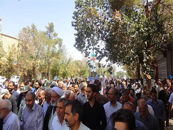 گزارش تصویری از برگزاری راهپیمایی روز قدس در اردستان