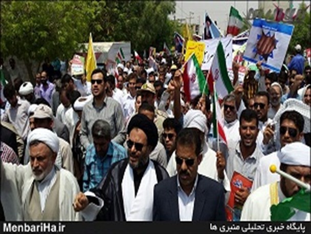 حضور پرشور شیعه و سنی عسلویه در راهپیمایی روز قدس+ تصاویر