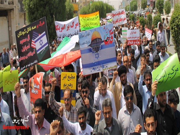 حضور حماسی گناوه ای ها در راهپیمایی روز جهانی قدس +عکس