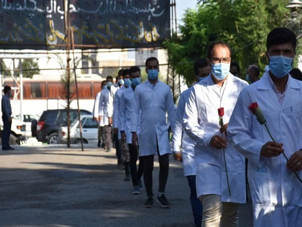 نخستین گروه کادر درمان نیروی زمینی سپاه وارد گنبدکاووس شد