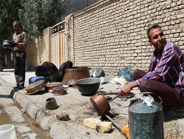 مسگری زابلی‌ها در چناران+ عکس
