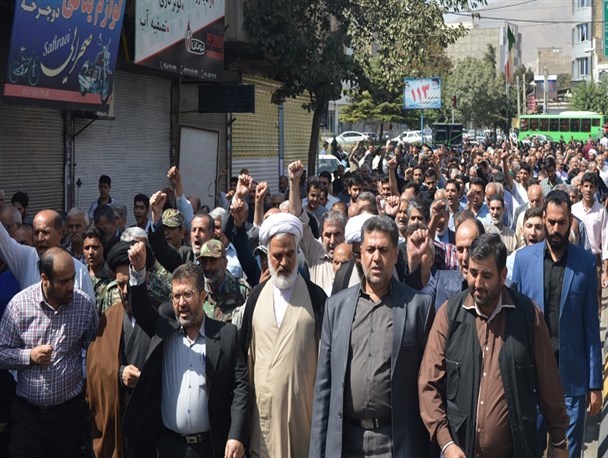 راهپیمایی مردم و مسئولان شهرقدس در محکومیت جنایات آل سعود+تصاویر