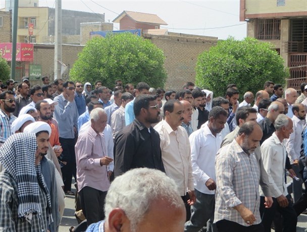 راهپیمایی در محکومیت جنایت آل سعود و بزرگداشت شهدای منا در خشکبیجار برگزار شد+ تصاویر