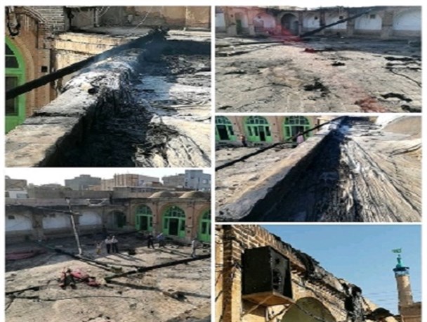 چادر تاریخی «حسینیه قنادها» سبزوار در آتش غفلت سوخت