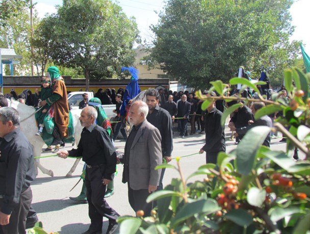 حرکت نمادین کاروان امام حسین(ع) به صحرای کربلا در رابر+تصاویر