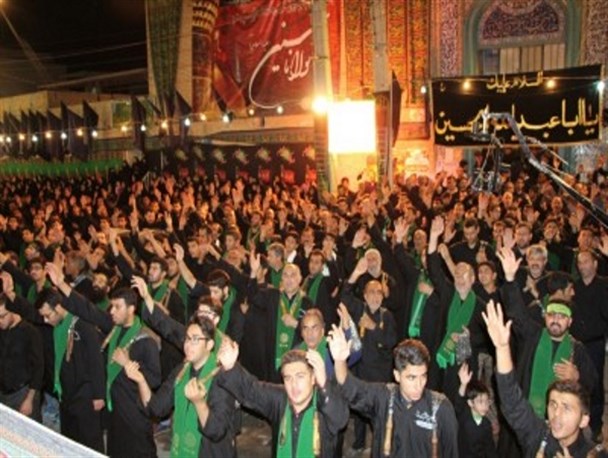 بخشی از آئین عزاداری در شوشتر