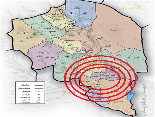 جنوب کرمان با ۸ زلزله شب پر تلاطمی را پشت سر گذاشت