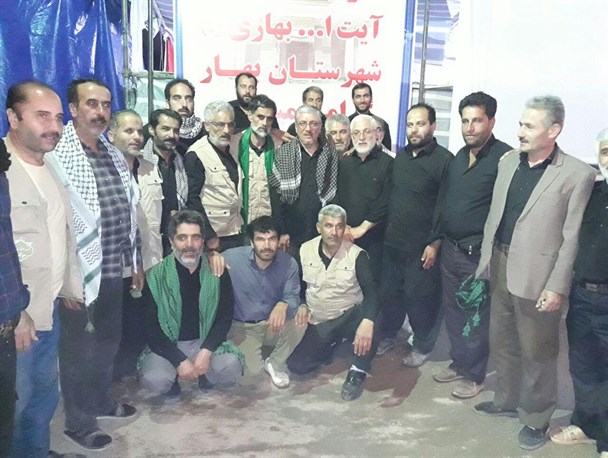 حضور سردار طلایی، معاون پارلمانی وزیر دفاع در جمع اعضای موکب آیت الله بهاری در کربلای معلی