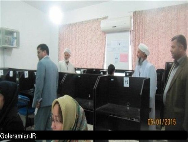 بازدید امام جمعه اهل سنت تاتار از برگزاری آزمون دانشگاه پیام نور رامیان + تصاویر