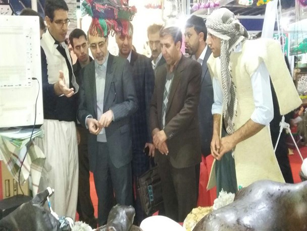 بازدید معاون پارلمانی رییس جمهور از غرفه نمایشگاه اقامتگاه بوم گردی دینور