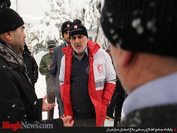 حضور استاندار مازندران در مناطق برفگیر غرب مازندران