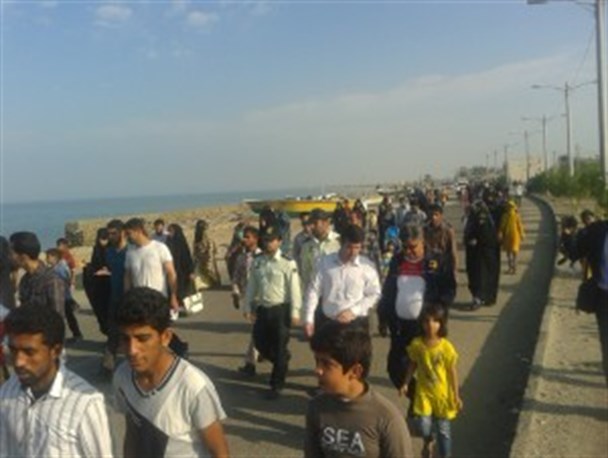 همایش پیاده روی خانواده  در بندر جاسک