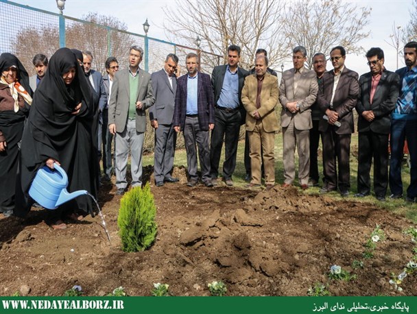 مراسم کاشت درخت بیاد شهدای شهر الوند برگزار شد