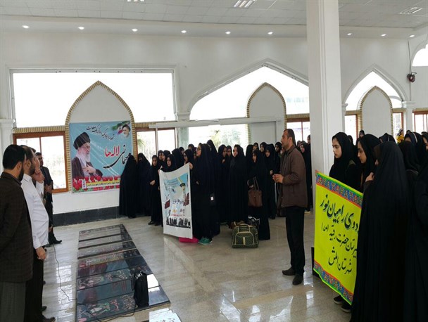 اعزام دانش آموزان دختر املشی به مناطق عملیاتی جنوب کشور +تصاویر