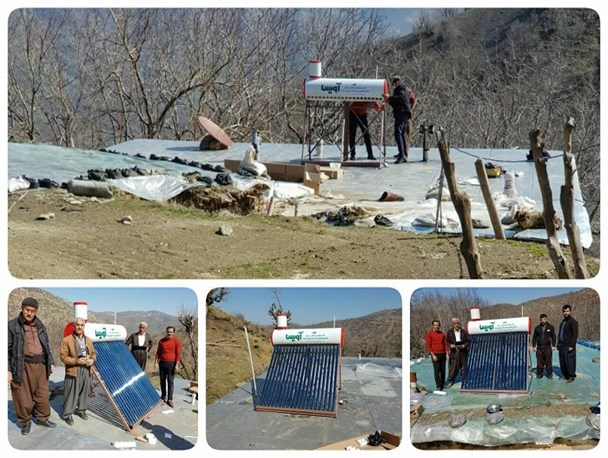 نصب ۲۵ دستگاه آبگرمکن خورشیدی در روستاهای بخش آرمرده بانه/ استفاده از چوب درختان به عنوان سوخت از عوامل تخریب جنگل‌ها
