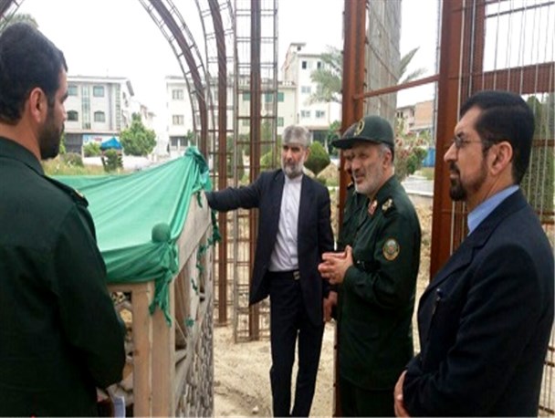 بازدید سردار ملکی از روند ساخت بارگاه شهدای گمنام جویبار+تصویر