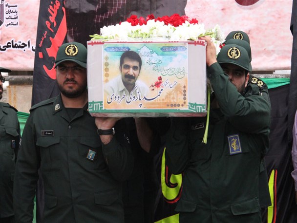 تشییع پیکر شهید تفحص "محمد پازوکی طرودی"