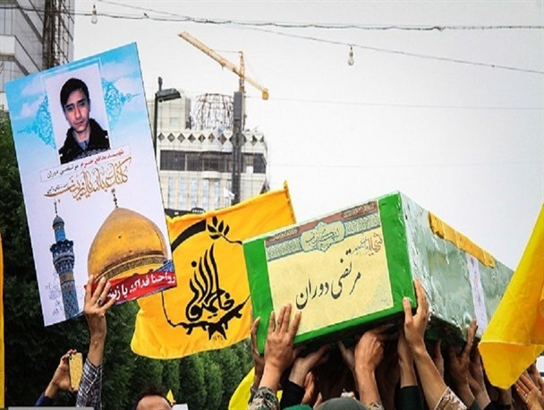 پیکر مطهر ۴ شهید مدافع حرم در مشهد تشییع شد+تصاویر